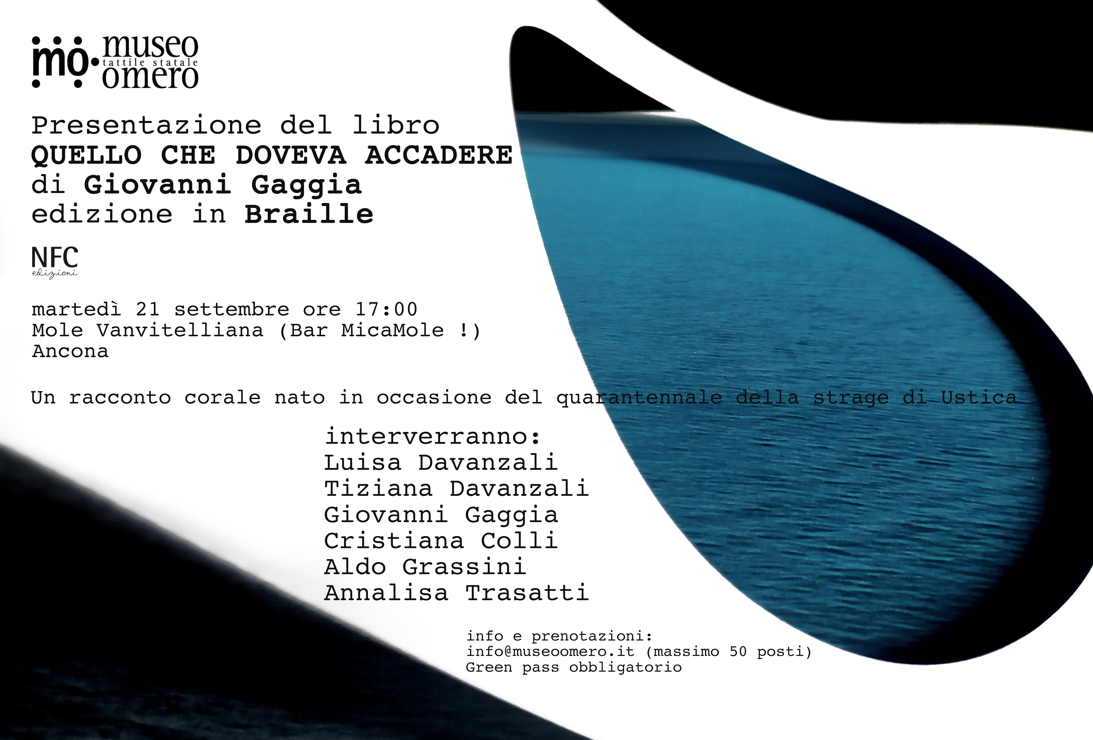 Presentazione libro "Quello che doveva accadere" di Giovanni Gaggia. Edizione in Braille